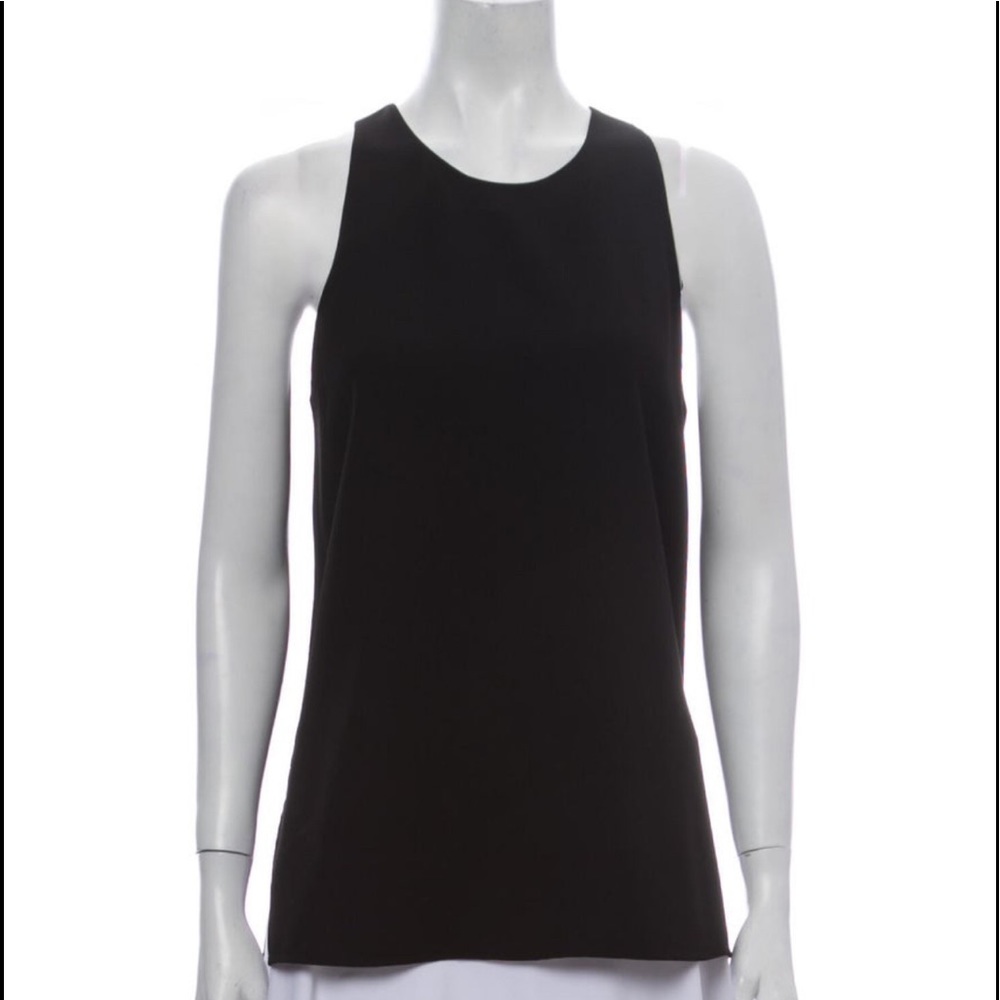 Vince Scoop Neck Black Sleeveless black top size S